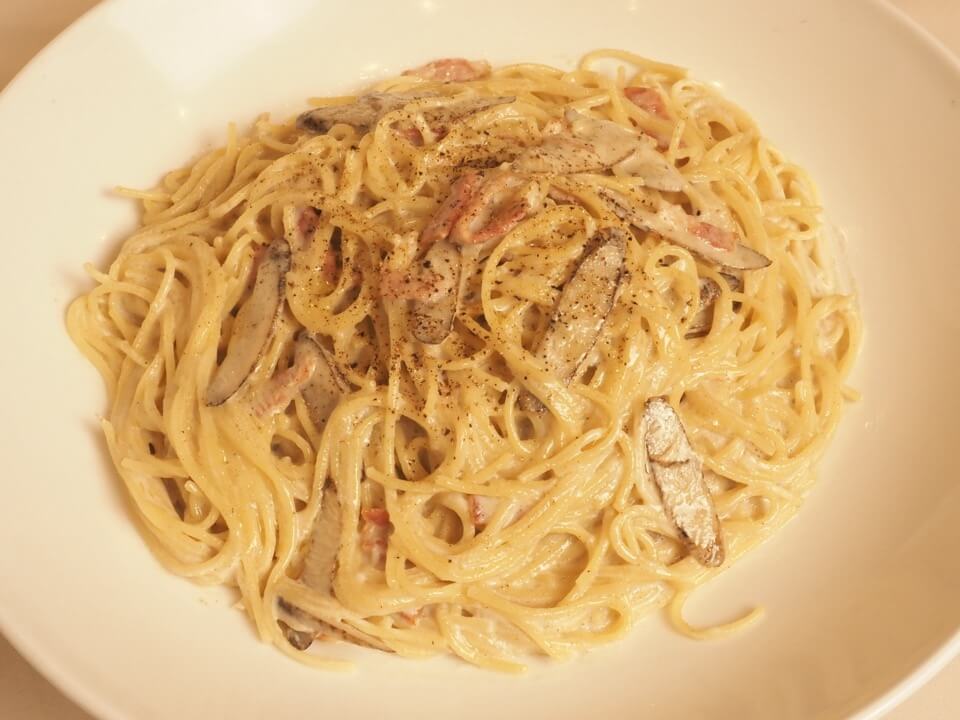 ごぼうのクリームパスタ