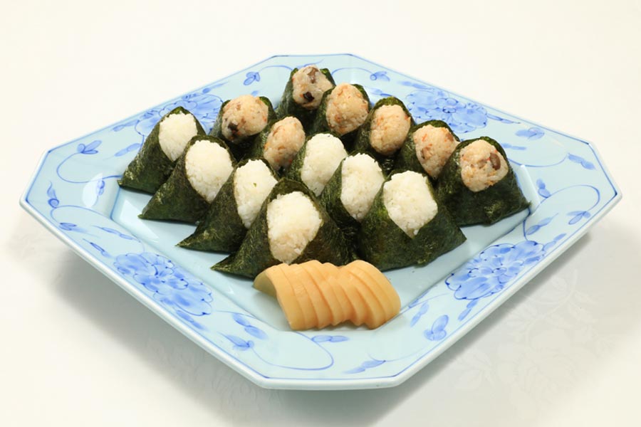 おにぎりと東北牧場のお漬物