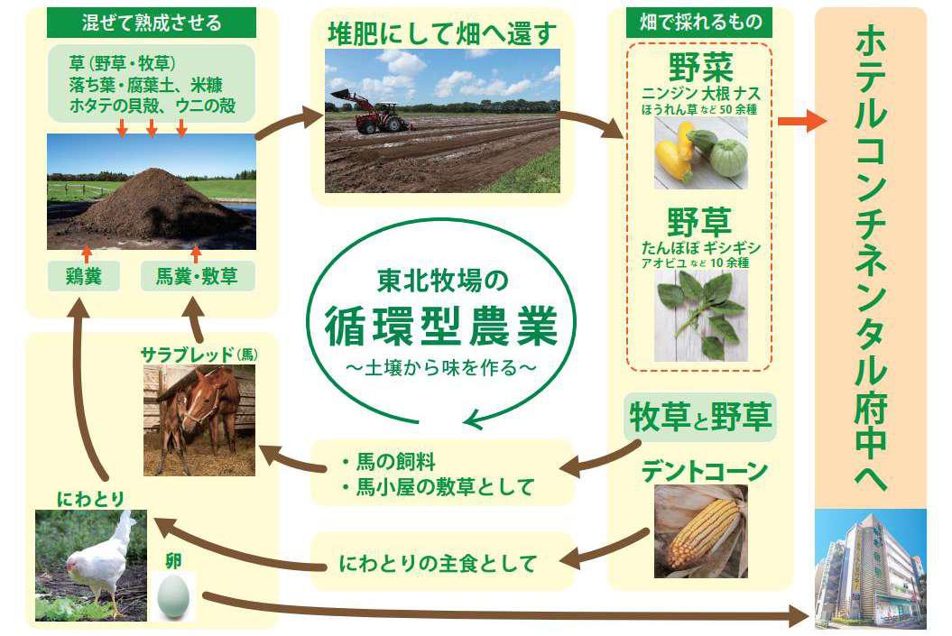 循環型農業のサイクル図