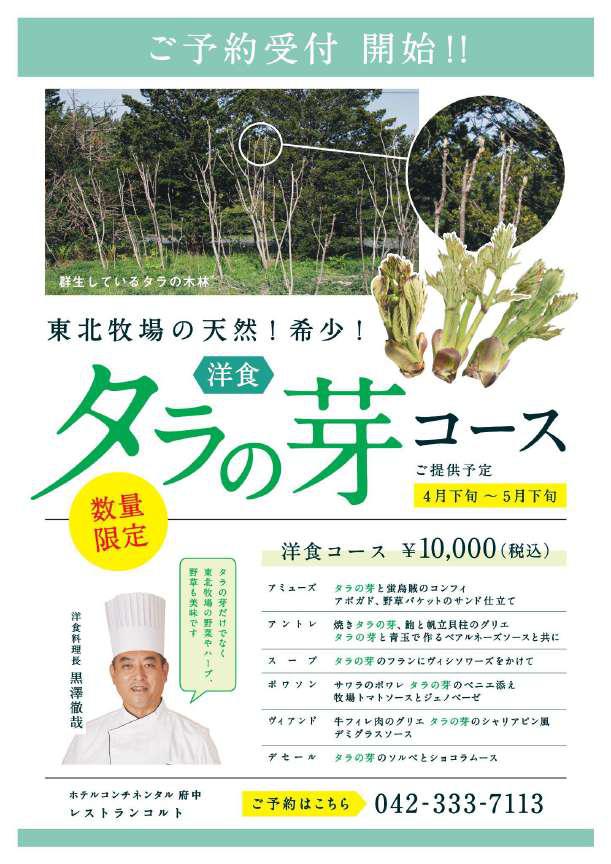 タラの芽コース料理