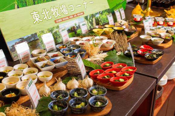 旬の食材を使用したバイキング