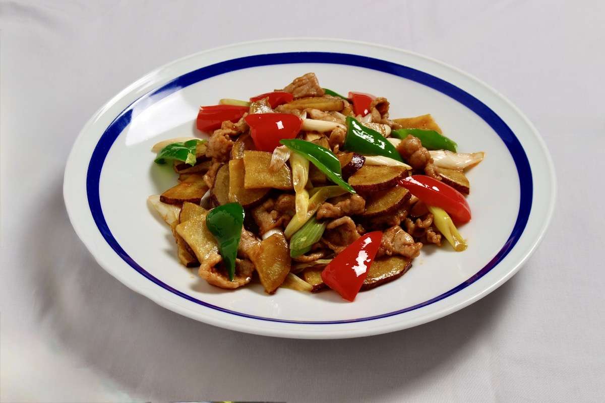 さつまいもの黒酢ソース